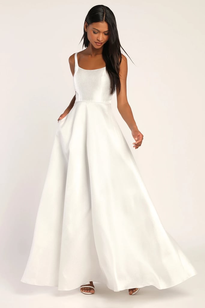 A Wedding Dress With Pockets: Endless Amore White A-Line Gown with Pockets