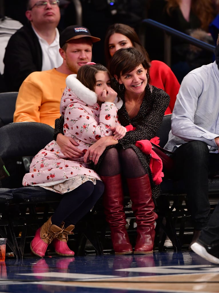 Katie Holmes and Suri Cruise at Knicks Game December 2017