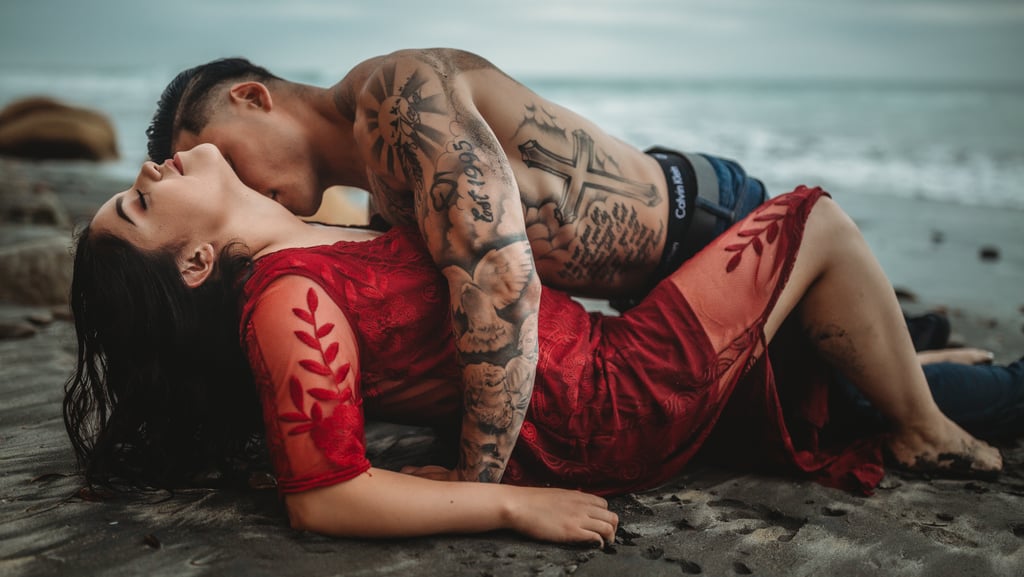 Romantic Beach Couple Pictures