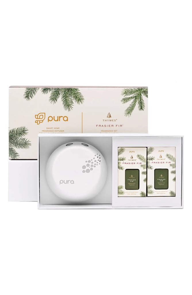 Best Tech Gifts For Women Under $100: Pura x Thymes Frasier Fir Smart Diffuser & Fragrance Set