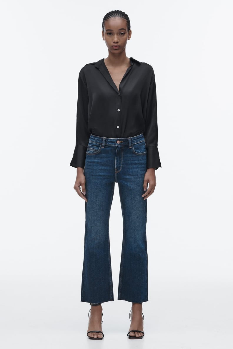 Zara mini flared jeans, Women's Fashion, Bottoms, Jeans & Leggings