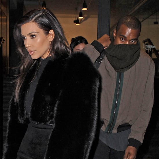 Kim Kardashian and Kanye West Wearing a Cowl