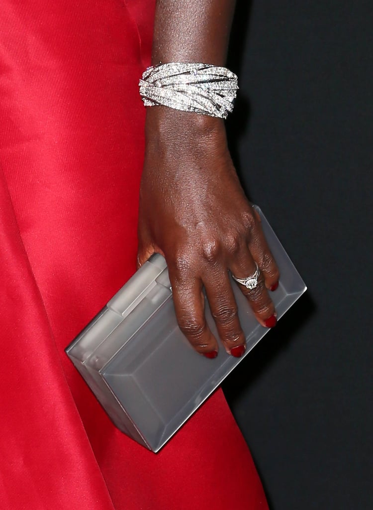 Sorry, but Viola Davis's 39-carat 1950s diamond cuff from Fred Leighton upstaged her clutch.