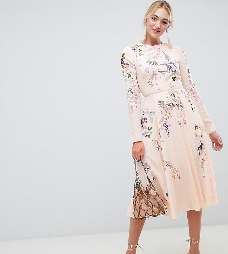 Queen Letizia's Pink Bird-Print Dress From ASOS | POPSUGAR Fashion