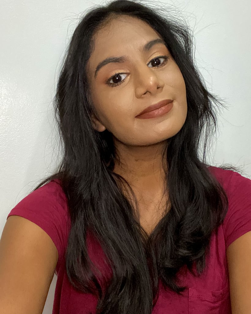 "I absolutely loved using this palette — the colors are so gorgeous, I couldn't decide what look to go for. The shades are universally flattering, and perfect for creating simple everyday looks, glamorous looks, and even incorporating pops of color. It has a great range of browns and neutrals, as well as a few pinks and purples that really complement the bronzes and gold-toned shades. The shimmers and glitters are very pigmented and sparkly, especially if you use your finger to dab it on your lids, and the mattes and satins are very blendable and layerable. It's a great palette to have on hand since it's so versatile. I could smell the cinnamon right as I was opening the box up, and it was heavenly. However, if you are sensitive to cinnamon scents, this might not be your cup of tea." — Anvita Reddy, editorial assistant, shop