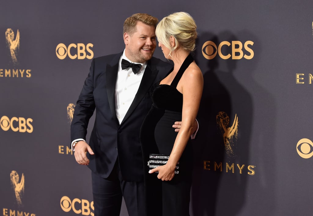 James Corden and Julia Carey at the 2017 Emmys