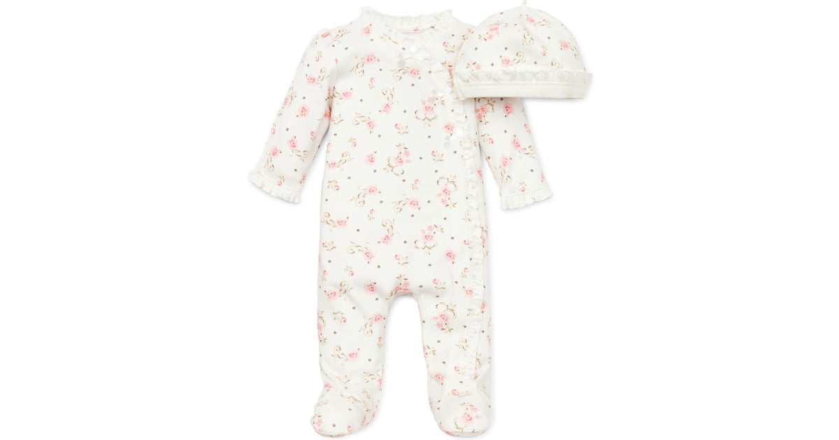 Little Me Vintage Rose Footie Outfits For Newborns to Wear Home From