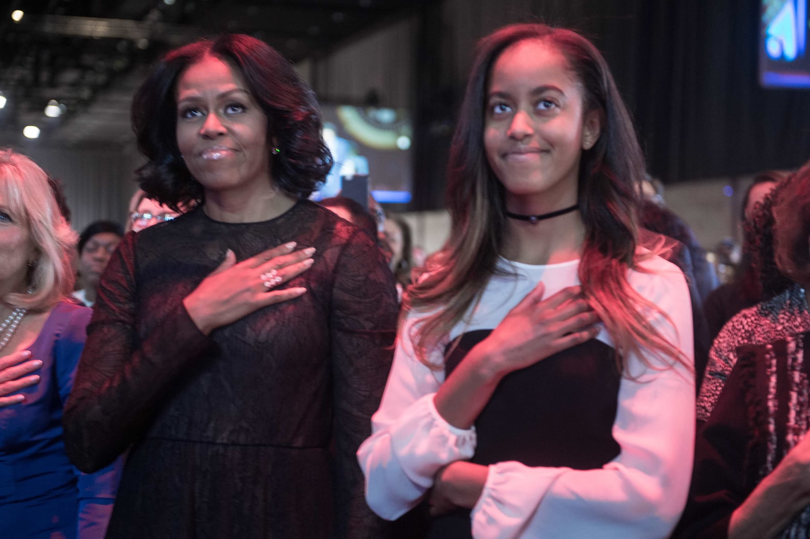 Malia Obama Wearing Cinq a Sept Colorblock Dress | PS Fashion