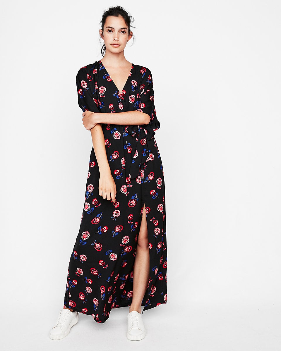 Express Floral Kimono Sleeve Maxi Dress Ditch Your Jeans We