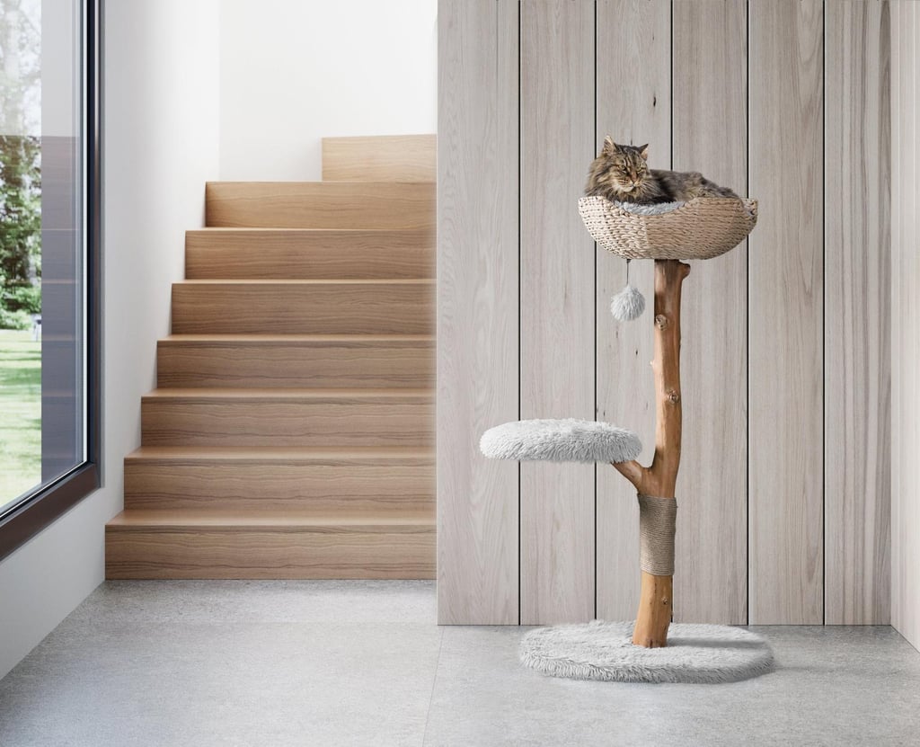 A Tree-Like Cat Tree: Wooden Cat Condo