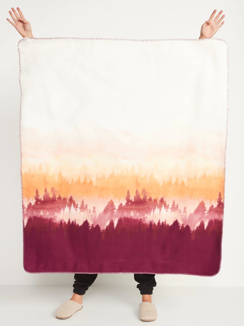 Old Navy Cozy Microfleece/Sherpa Patterned Blanket