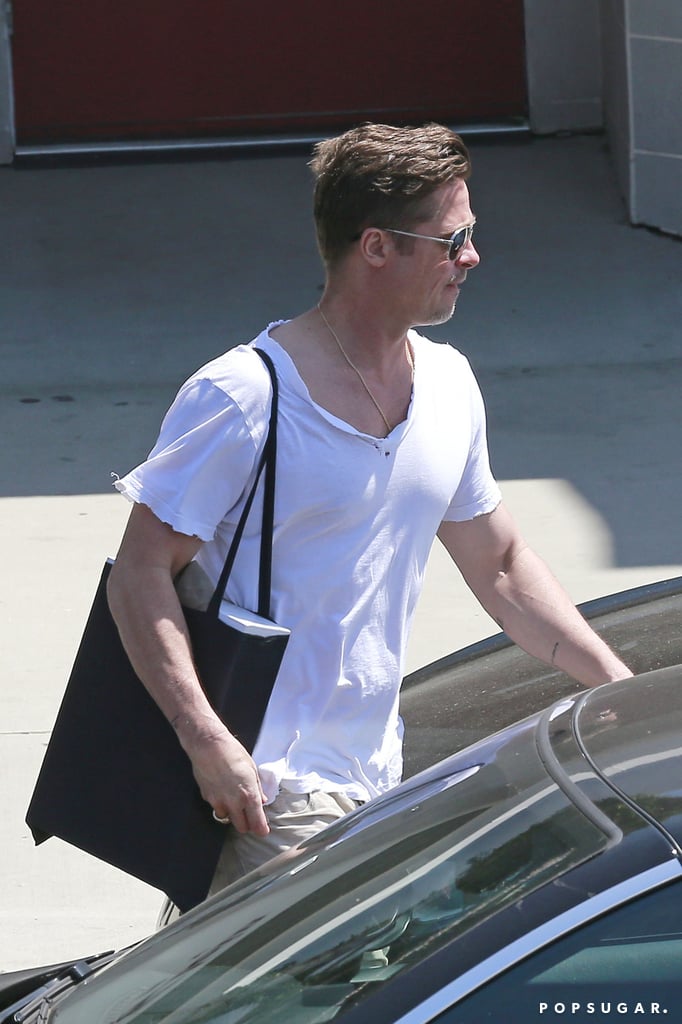 Brad Pitt Gets a Parking Ticket | Pictures