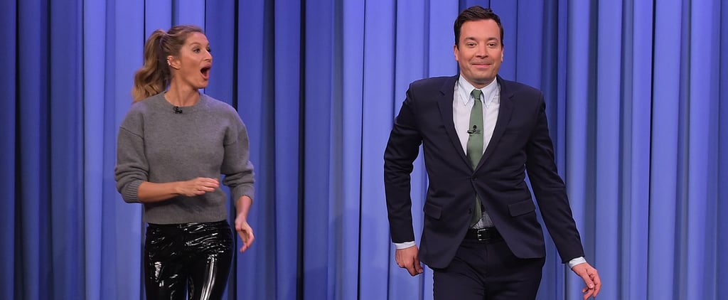 Gisele Bundchen Teaching Jimmy Fallon to Catwalk