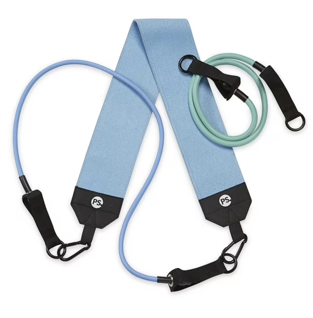 Popsugar Hip Trainer Resistance Tube ($17, originally $20)
Easily add resistance to your workouts with this hip trainer resistance tube that allows you to do a wide range of upper-body and lower-body exercises like bicep curls, front arm raises for the shoulders or glute kickbacks.