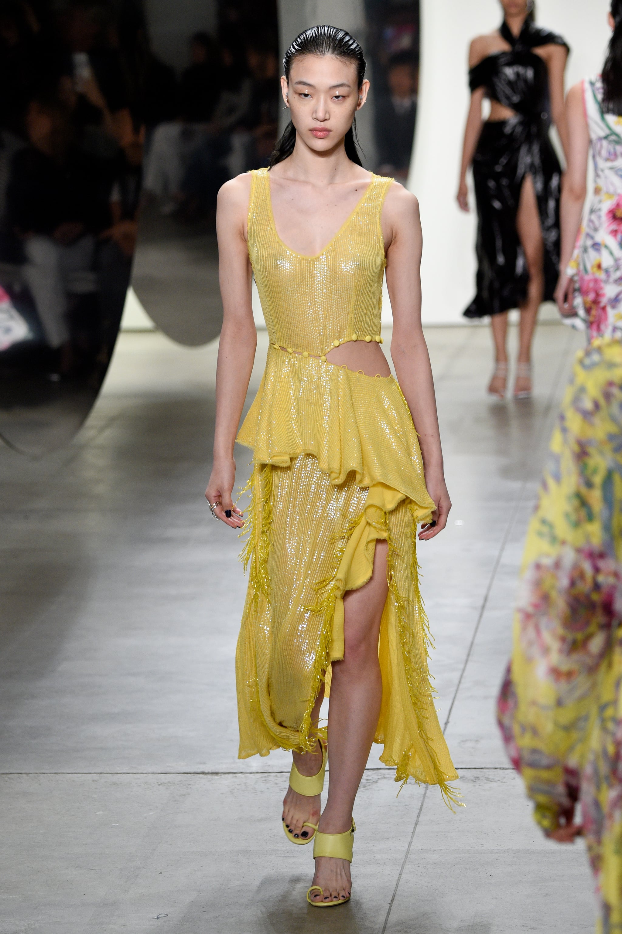 Gigi Hadid Yellow Prabal Gurung Dress Popsugar Fashion