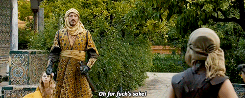 When He Can't Hide His Annoyance at the Arrival of the Sand Snakes