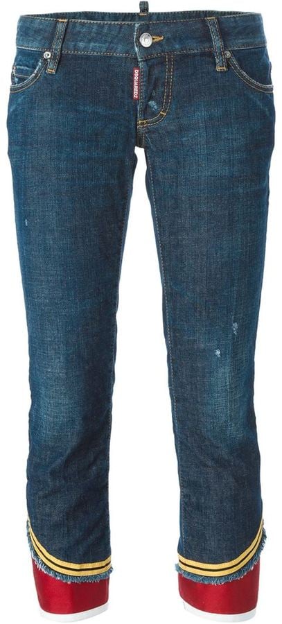 Dsquared2 Sexy Cropped Boot Cut Jeans ($750)