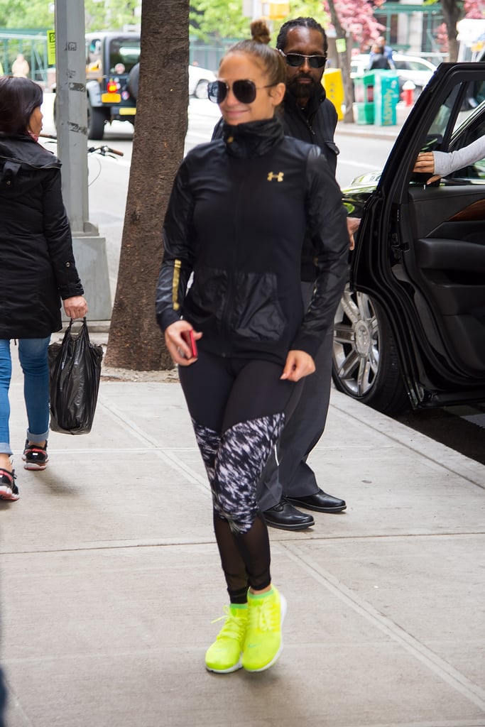 Jennifer Lopez's Neon Sneakers May 2017 Pictures