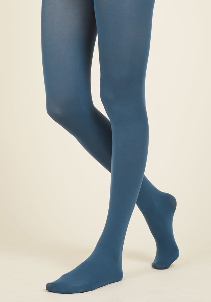 Modcloth Accent Your Ensemble Peacock Tights