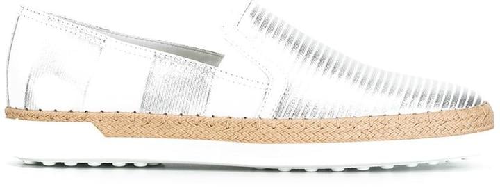 Tod's Metallic Slip-On Sneakers