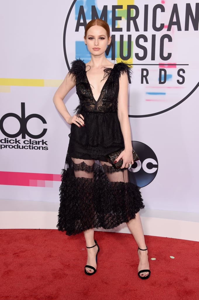 Wearing a Fabiana Milazzo dress with Loriblu heels and an Emm Kuo bag at the 2017 American Music Awards.