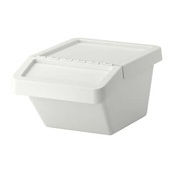 SORTERA Recycling bin with lid, white, 10 gallon - IKEA