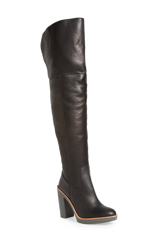 over the knee shearling lined boots