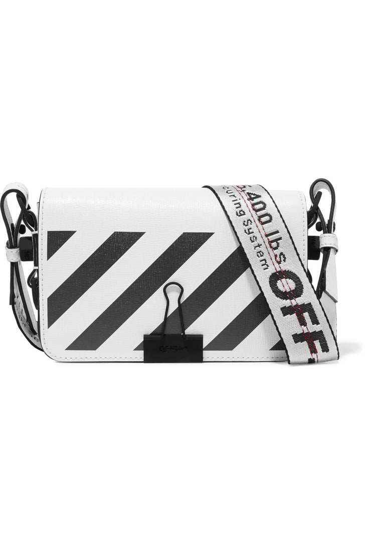 Off-White Mini Striped Textured-Leather Shoulder Bag | Bag Trends For Spring 2018 | POPSUGAR ...