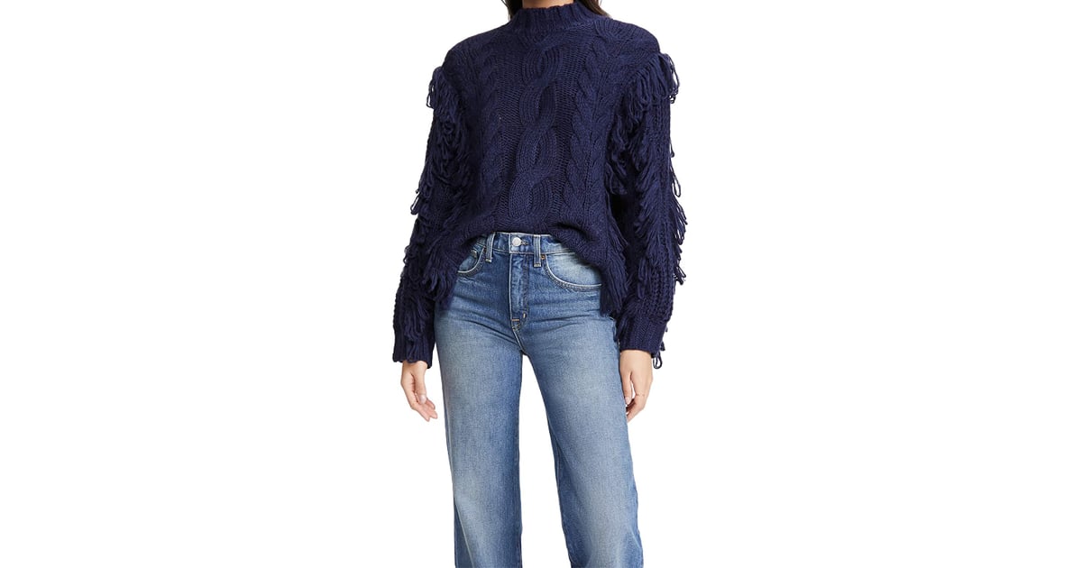 525 cable fringe best sale pullover