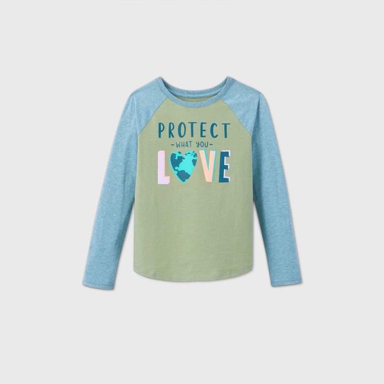 Cat & Jack Protect What You Love Long-Sleeve Graphic Baseball T-Shirt