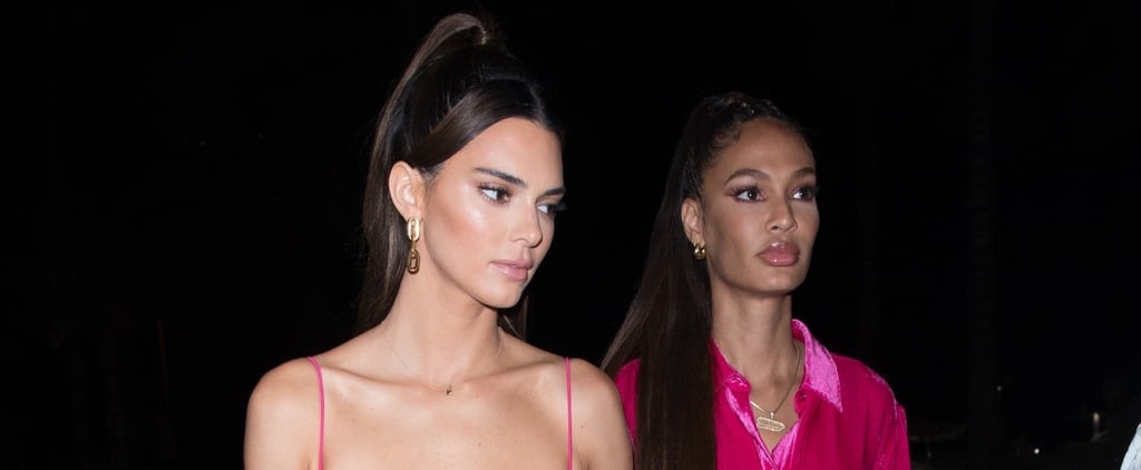 Kendall Jenner and Joan Smalls Twin in Pink Minidresses
