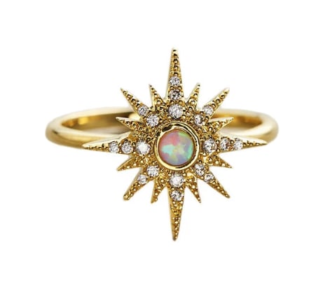 Gold Starburst Ring