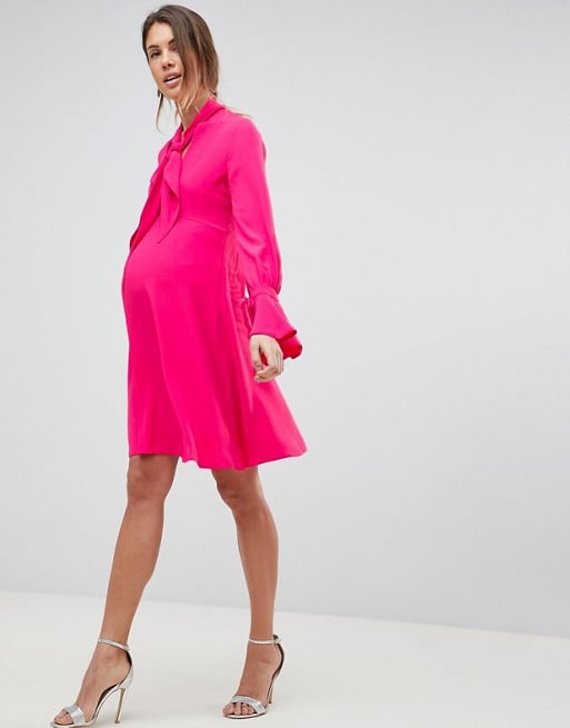 Queen Bee Dress With Tie Neck Detail