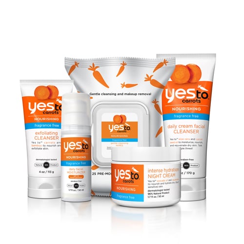 Yes to Carrots Fragrance Free Line For Sensitive Skin