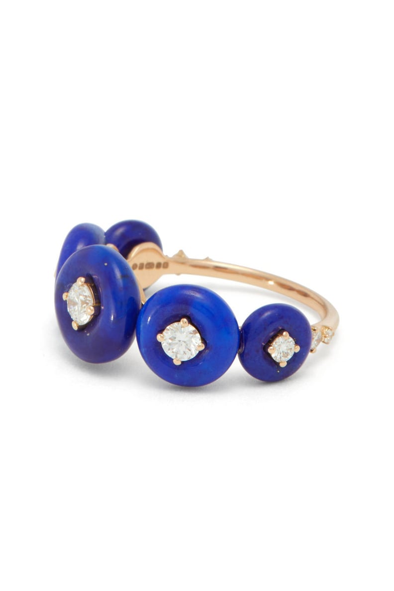 Fernando Jorge Surrounding 18k Rose-Gold, Diamond, & Lapis Ring