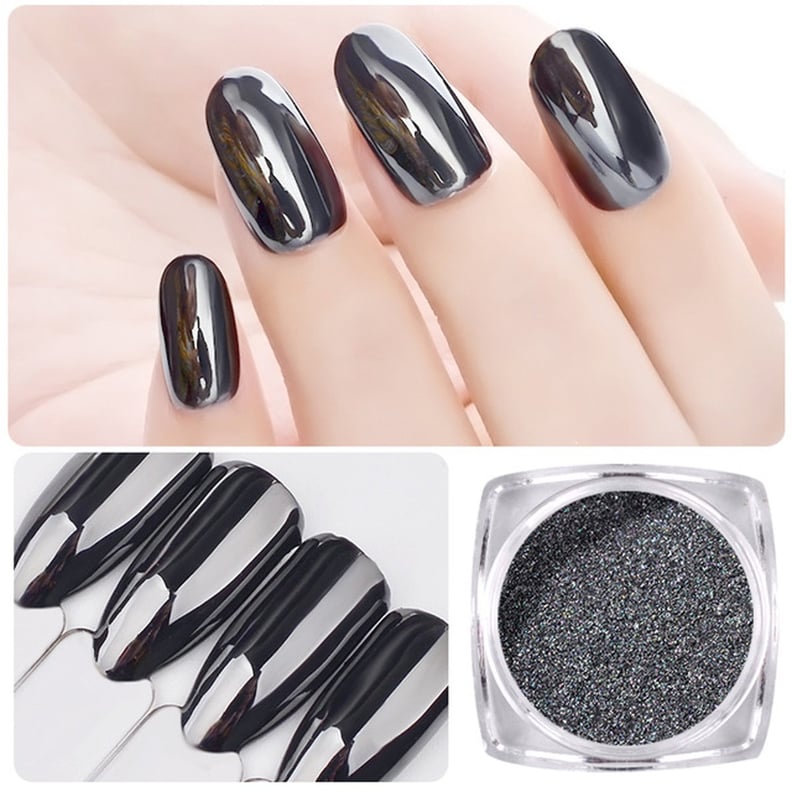 Magic Mirror Black Nail Glitter Powder