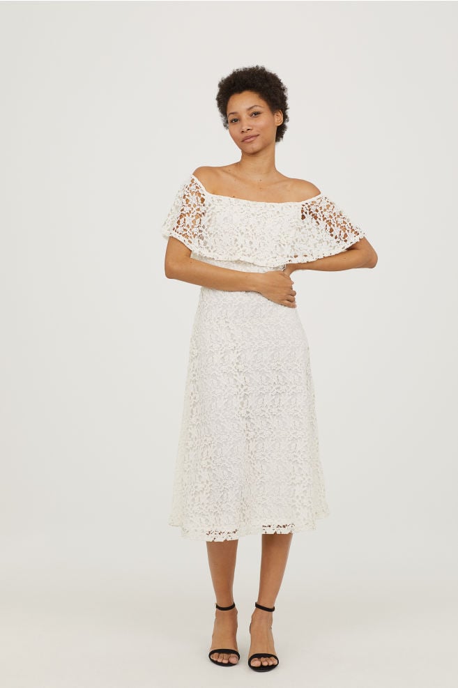 H&M Lace Off-the-Shoulder Dress