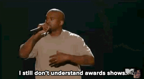 Kanye West's direct mention of award shows brings us to the meat of his central point; he only used his 2009 incident with Taylor Swift to highlight it. First, he explained why he did it. He went through his intention to protect the artistry he believed in. He admitted that, in defending one artist, he might have cast a shadow on another. But his point was clear: he wasn't blaming Taylor Swift. He wasn't even necessarily blaming the networks or the voters. He was shining his light on the very institution of the award show — a tradition established almost a century ago that hasn't changed much since.