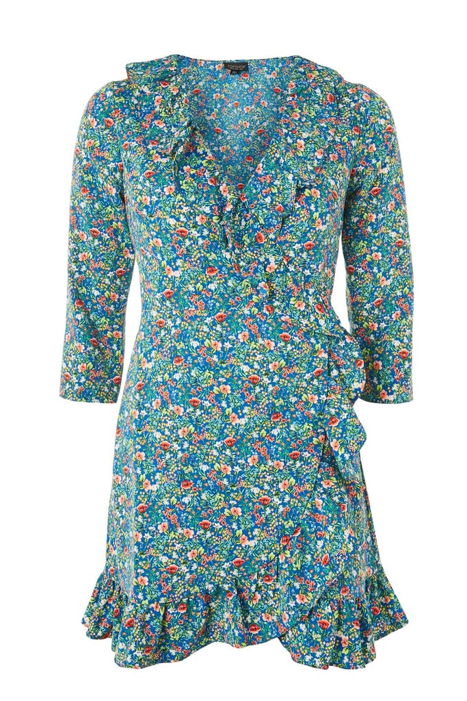 With a seriously flattering silhouette, the Floral Garden Ruffle Wrap Dress ($90) may just become your night-out MVP.