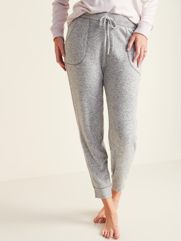Mid-Rise Plush-Knit Jogger Pajamas