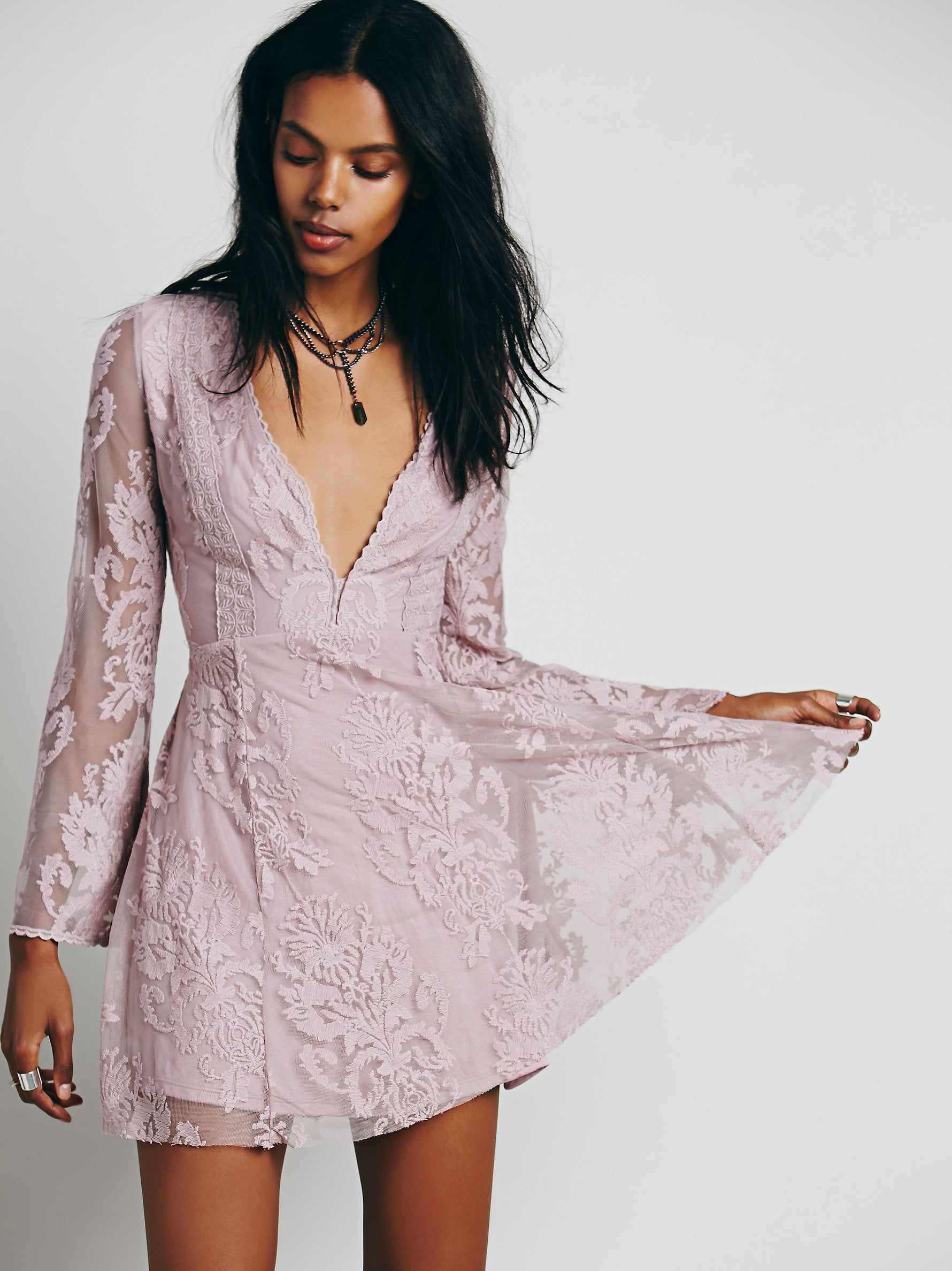 Free people purple lace dress top