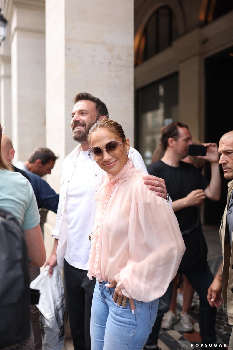Jennifer Lopez and Ben Affleck in Paris on July 25