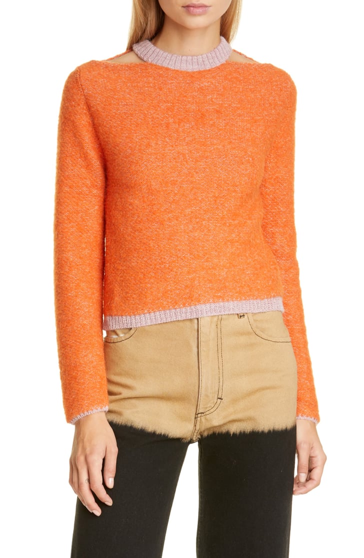 Eckhaus Latta Clavicle Cutout Crop Sweater | Sexy Sweaters Are Your ...