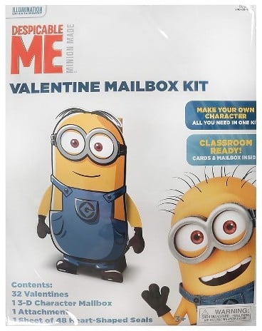 Minions Valentine's Day Mailbox Kit With Valentines