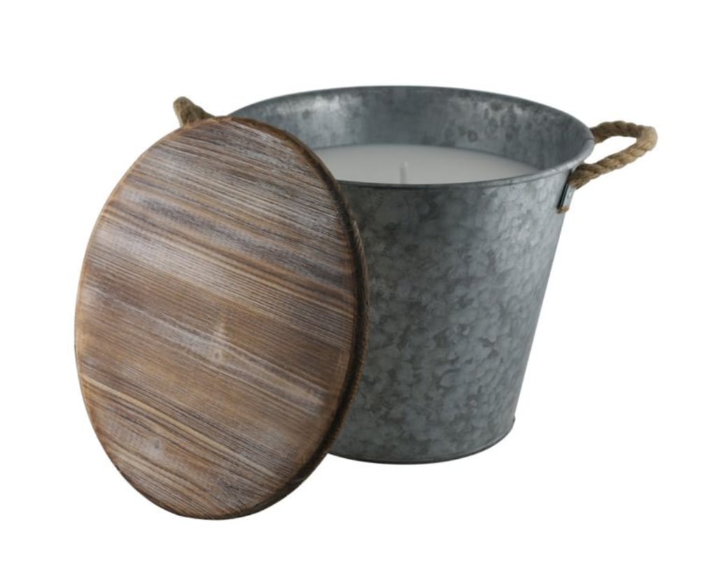 Patio Essentials Galvanized Bucket Citronella Candle Best Citronella Candles POPSUGAR Home