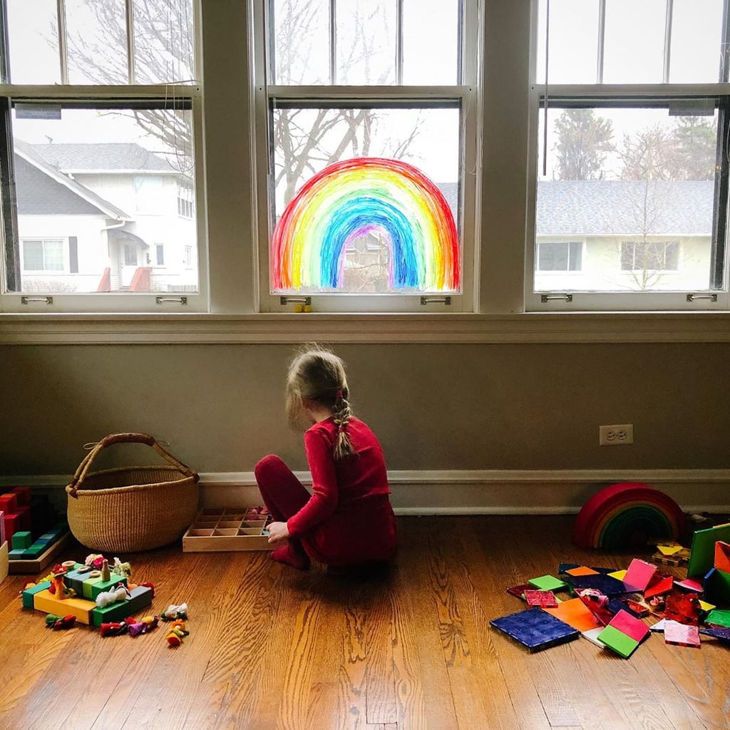 Kids Put Drawings Up In Windows During Coronavirus Outbreak