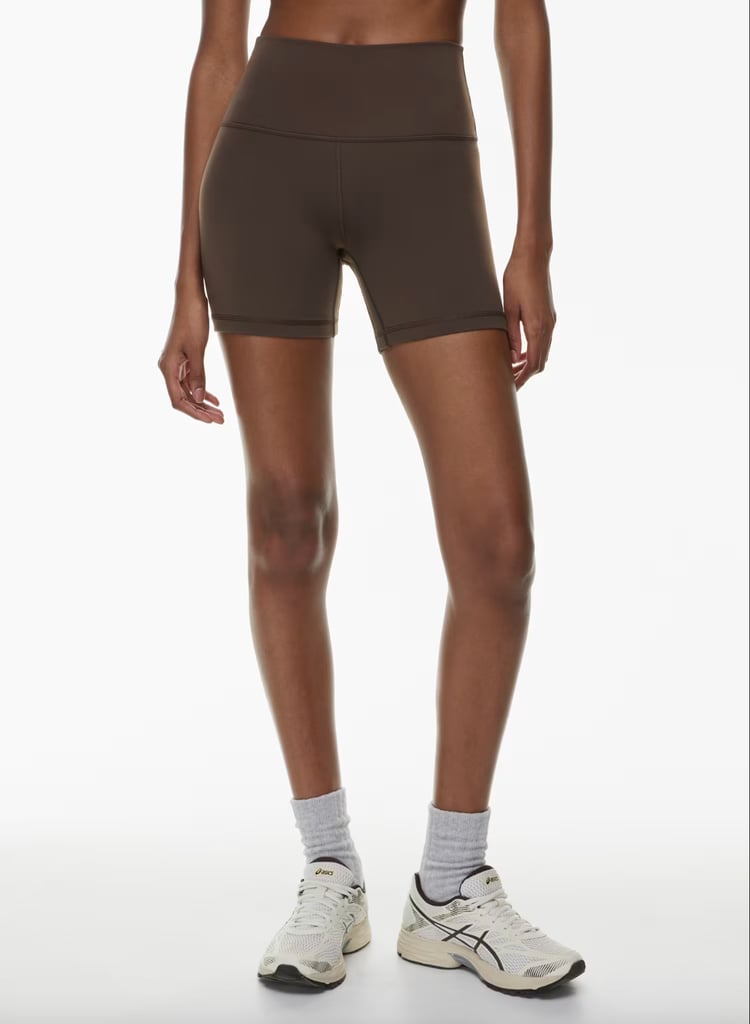 Aritzia Golden Life Cheeky Hi-Rise 5" Short in Rich Mocha Brown