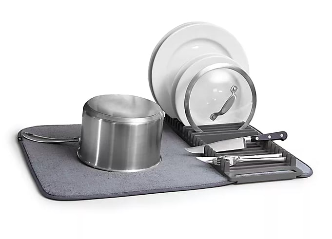 Umbra U Dry Drying Rack with Mat in Charcoal