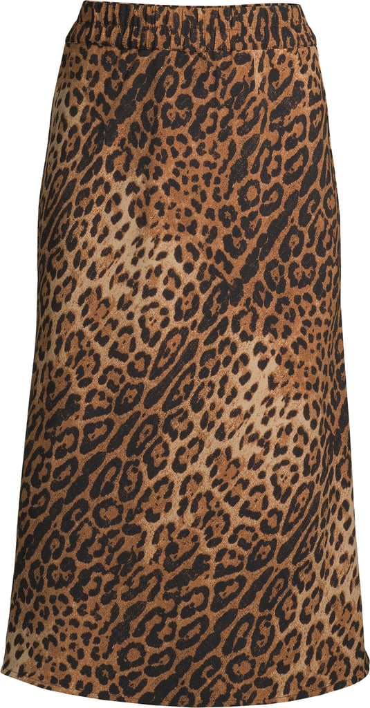 Scoop Midi Printed Slip Skirt