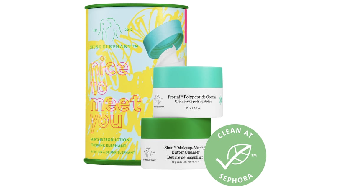 Drunk Elephant Nice to Meet You Cleansing Balm and Moisturizer Duo Beauty Gifts Under 50 in